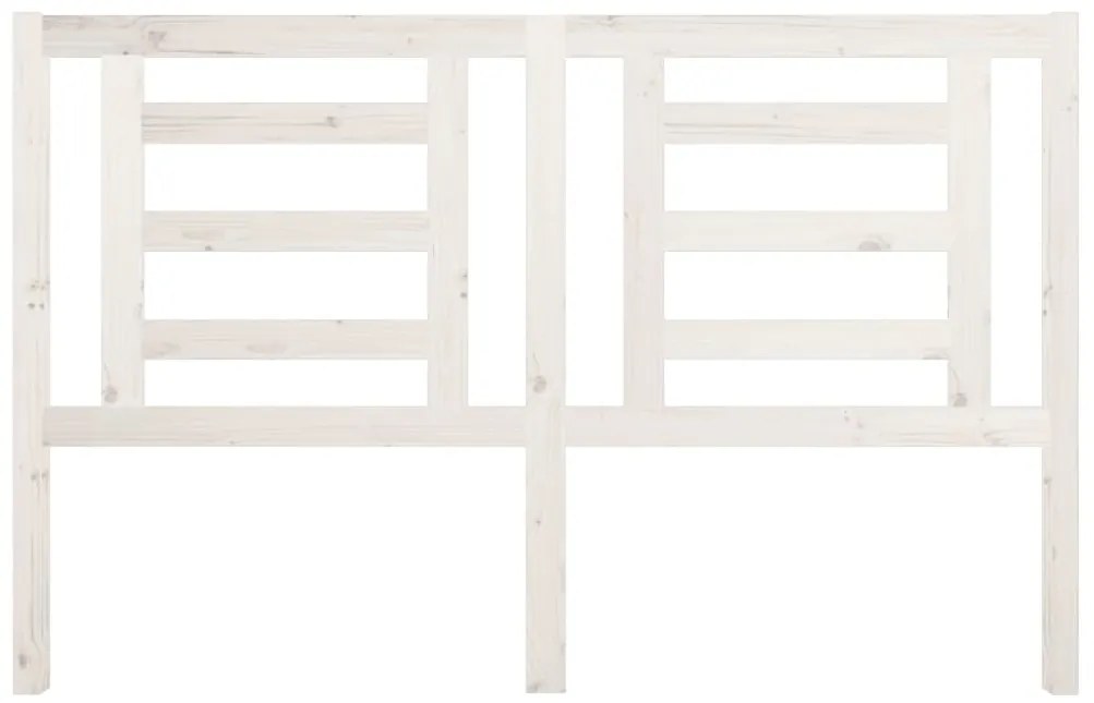 Cabeceira de cama 156x4x100 cm pinho maciço branco