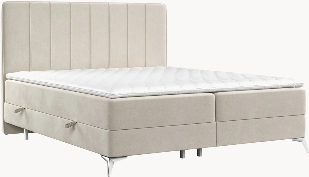 Cama divã em veludo artesanal com arrumação Aggaz, H2