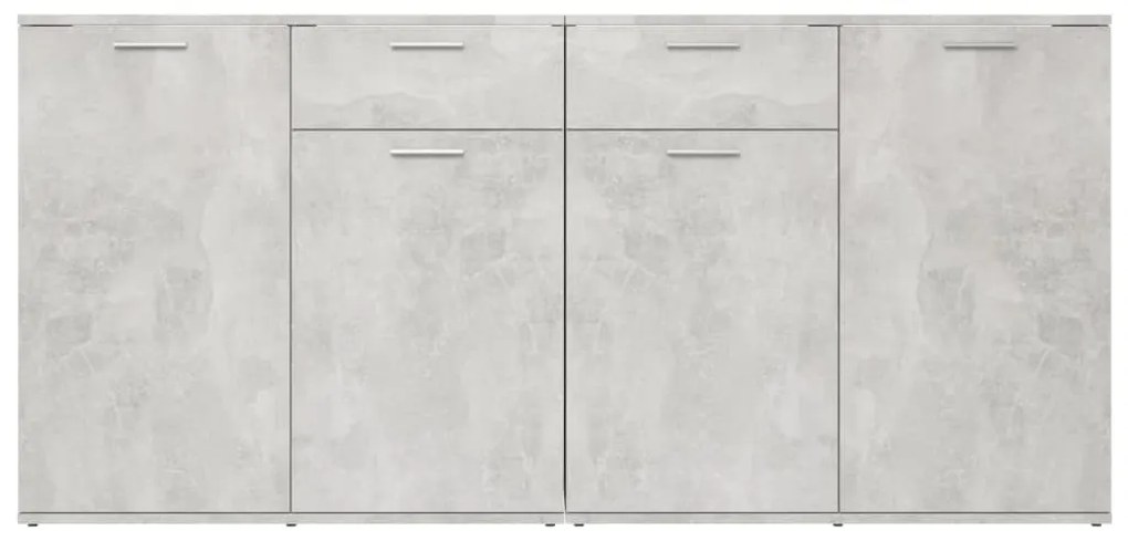 Aparador 160x36x75 cm contraplacado cinzento cimento