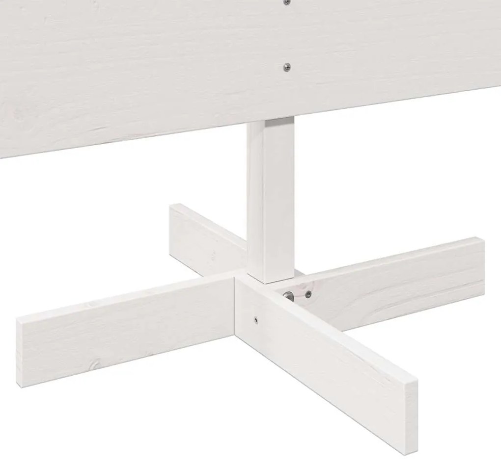 Árvore de Natal decorativa 150cm madeira de pinho maciça branco