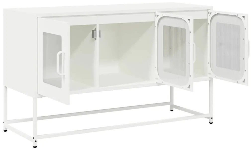 Móvel de TV 100,5x39x60,5 cm aço laminado a frio branco