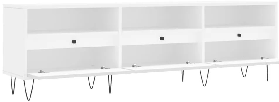 Móvel de TV 150x30x44,5 cm derivados de madeira branco