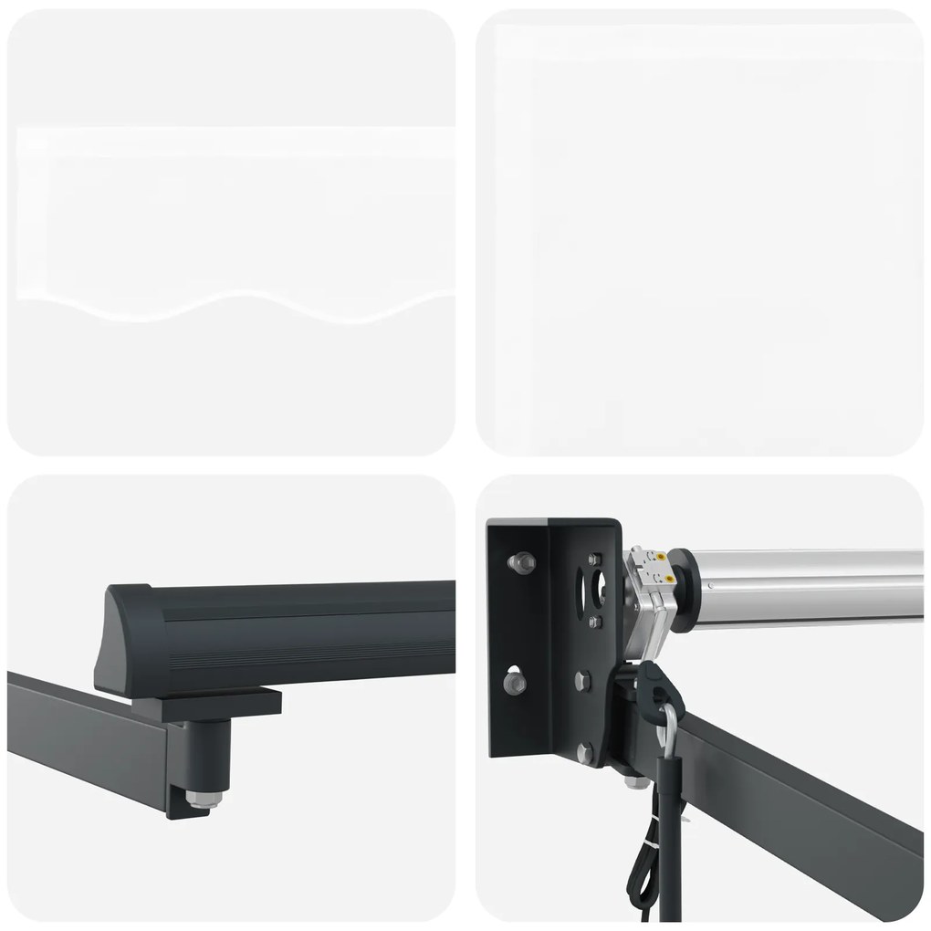 Toldo Retrátil Automático vidaXL Branco 500x300 cm