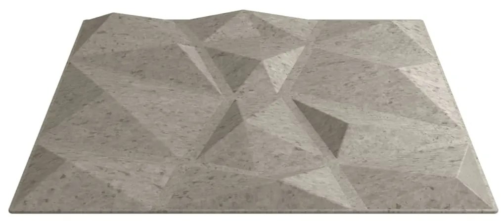 Painéis de parede 48pcs 50x50cm 12m² XPS diamante cinza-cimento