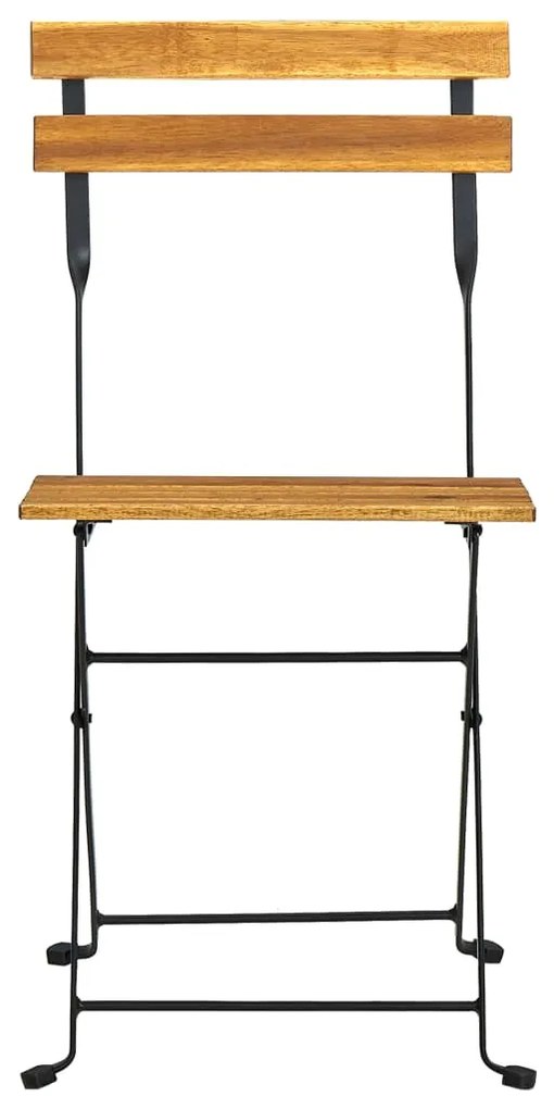 9 pcs conjunto de jantar dobrável p/ exterior acácia maciça