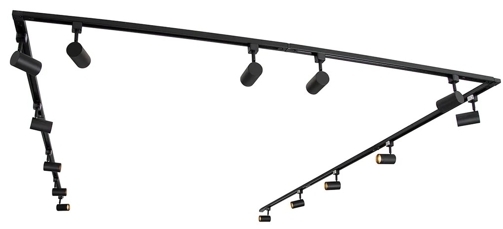 LED Sistema de calhas inteligente monofásico incl. 14 GU10 WiFi preto - Jeana Moderno