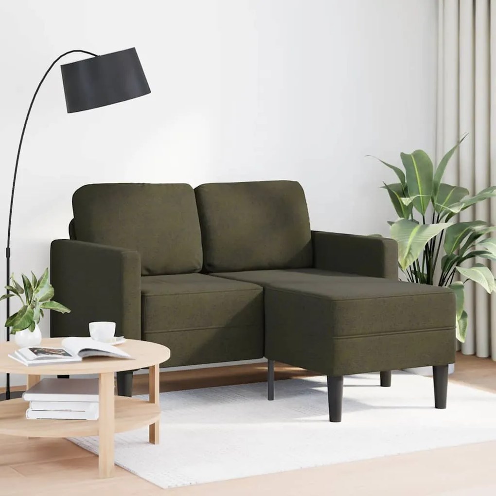 Sofá 2 lugares com Chaise em L 125 cm couro artificial