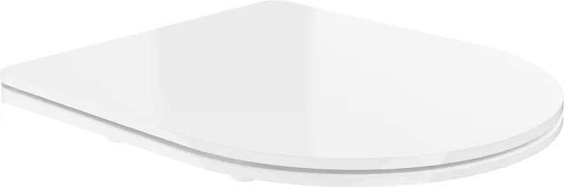 Mexen tampa de queda lenta slim, duroplástico, branco brilhante - 39030100