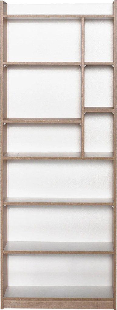 Estante Liva — 63x26x176 cm — Design Moderno em Carvalho Sonomo e Bran