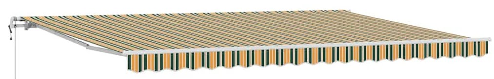 Toldo Retrátil Verde e amarelo 500 × 300 cm Verde e amarelo