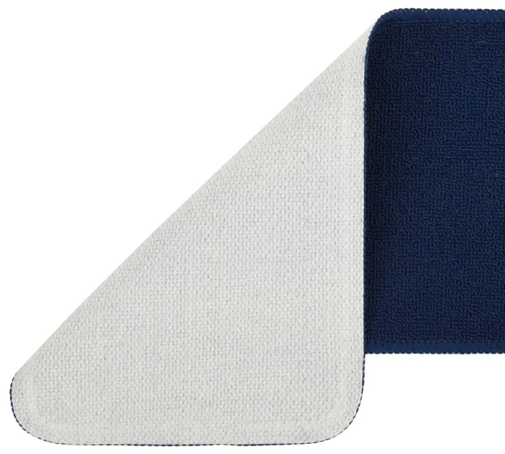 Tapetes antiderrapantes p/ escadas 15 pcs 75x20 cm azul marinho