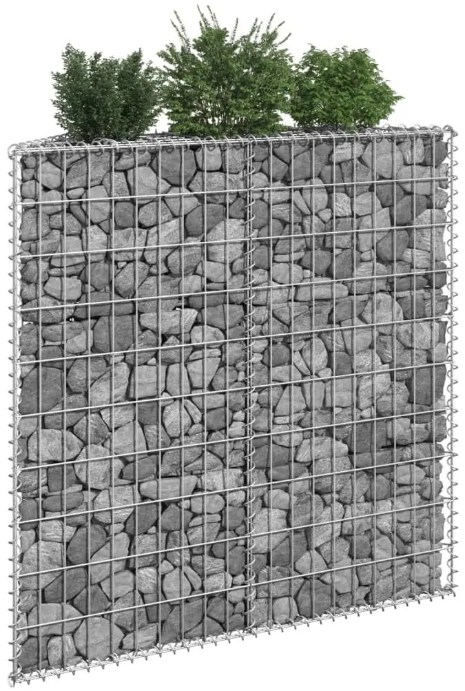 Canteiro elevado/cesto gabião trapézio 100x20x100cm aço galvan.