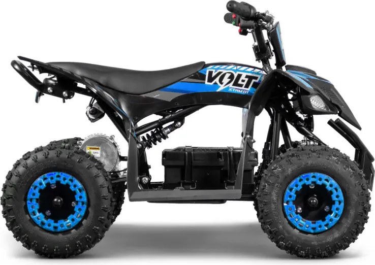 Mini moto 4 elétrica infantil - VOLT 1000 W 36 V, com 3 velocidades reguláveis, c/ marcha atrás Azul