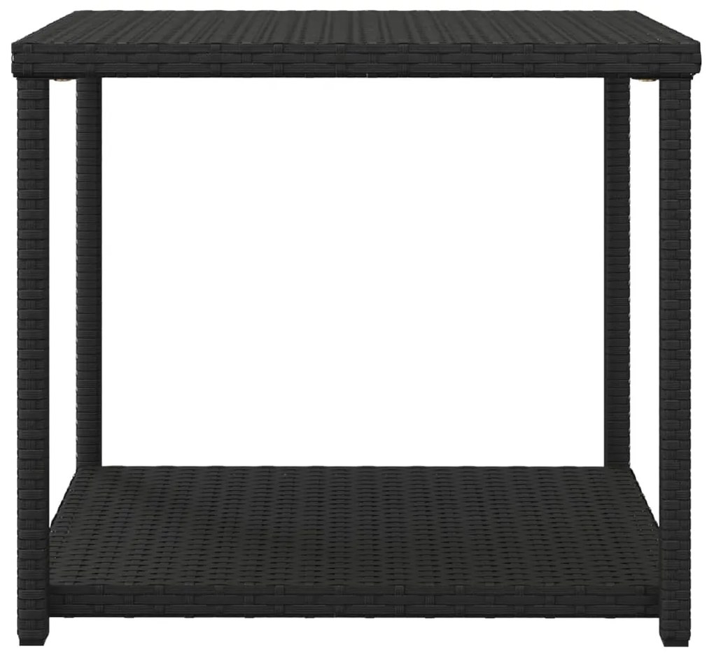 Mesa de apoio 55x45x49 cm vime PE preto
