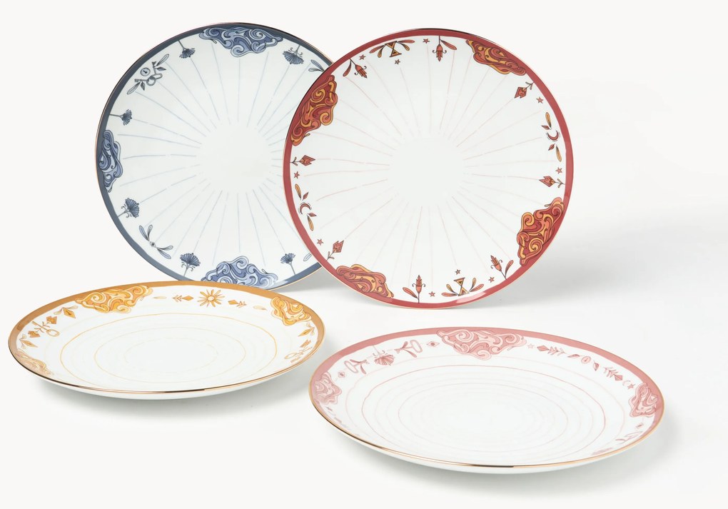 Pratos de jantar Mystic, conjunto de 4