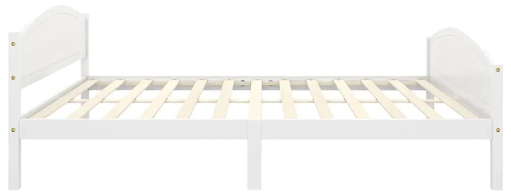 Estrutura de cama 140x200 cm pinho maciço branco