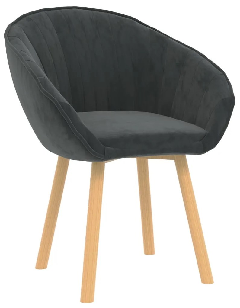 vidaXL Cadeira de jantar veludo cinzento-escuro
