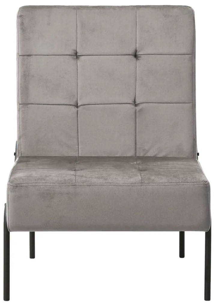 Cadeira de descanso 65x79x87 cm veludo cinzento-claro
