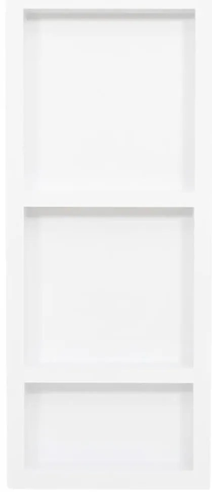 Habitáculo chuveiro c/ 3 compartim. 41x99x9 cm branco brilhante