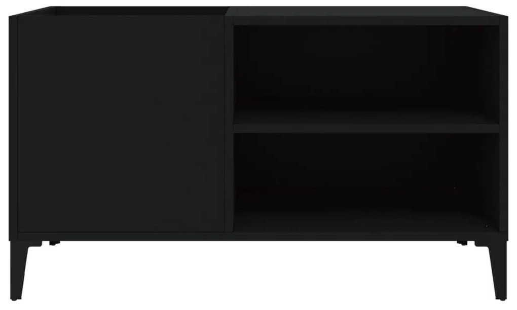 Armário para discos 84,5x38x48 cm derivados de madeira preto