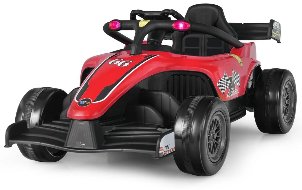 Carro elétrico para crianças 12V Carro de corrida elétrico para crianças com controle remoto amarelo