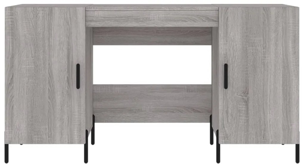 Secretária 140x50x75 cm derivados de madeira cinzento sonoma