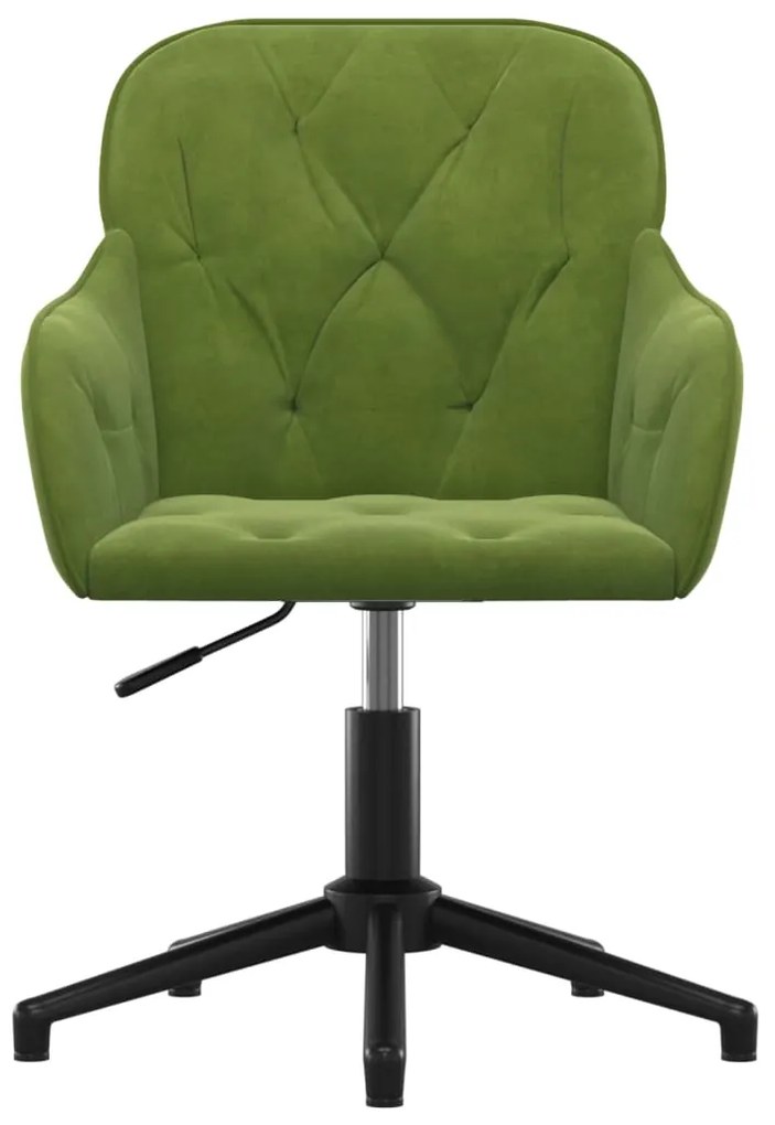 Cadeiras de jantar giratórias 2 pcs veludo verde-claro