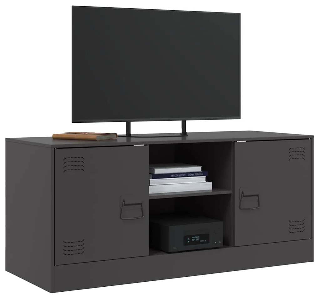 Móvel de TV 99x39x44 aço preto