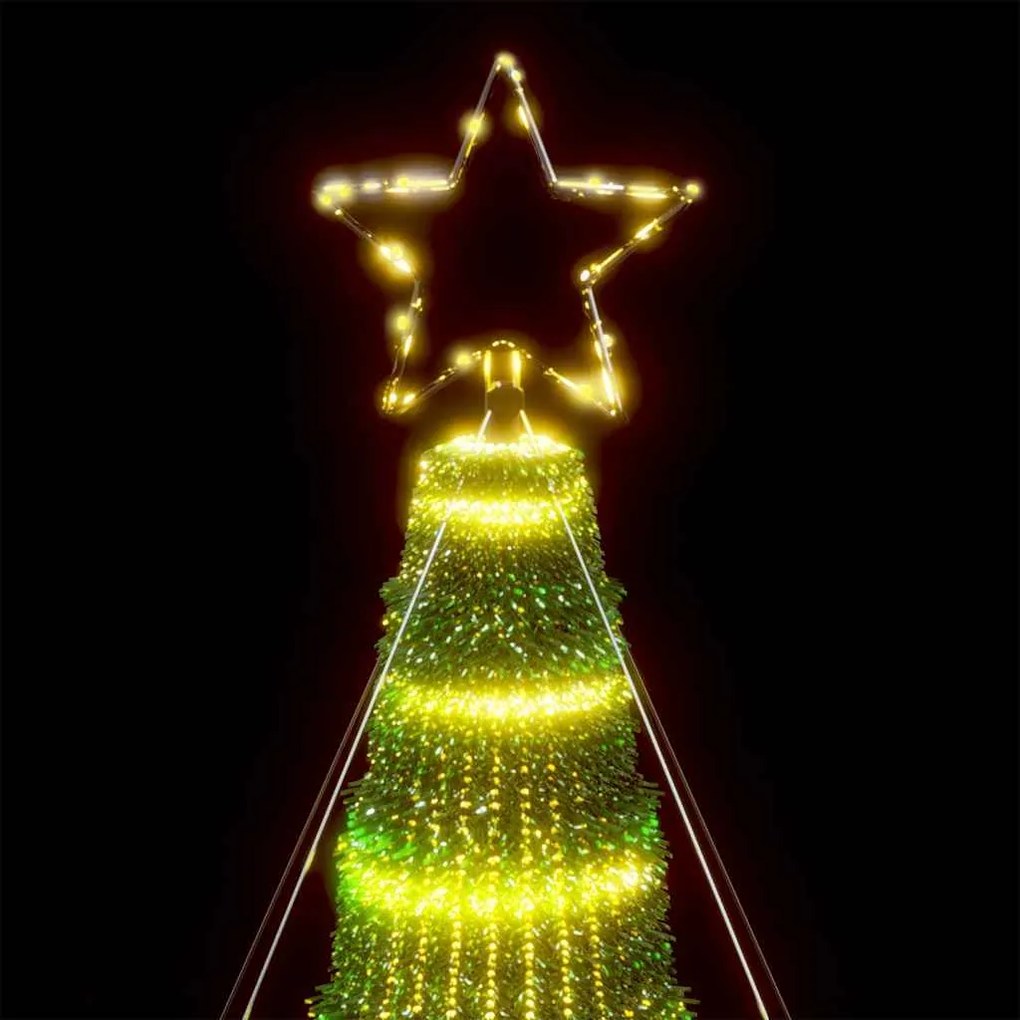 LED Árvore de Natal 1028 LEDs Branco Quente 403 cm