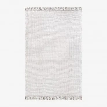 Alfombra Retangular De Exterior 200x300 Cm Em Juta Eilyn Beige Creme - Sklum