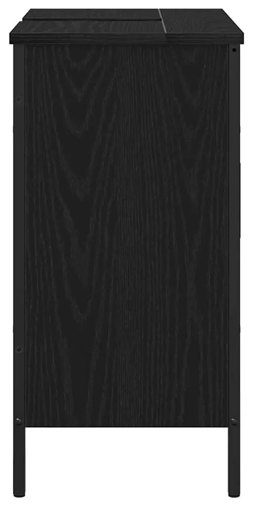 Armário para Pia de Banheiro vidaXL Carvalho Preto 60x30x60 cm Madeira