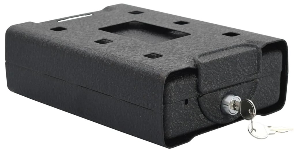 Cofre de Segurança Preto Metal Pequeno Fechaduras