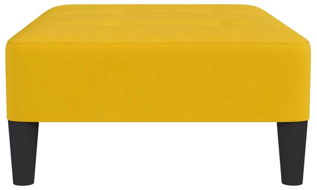 Apoio de pés 78x56x32 cm veludo amarelo