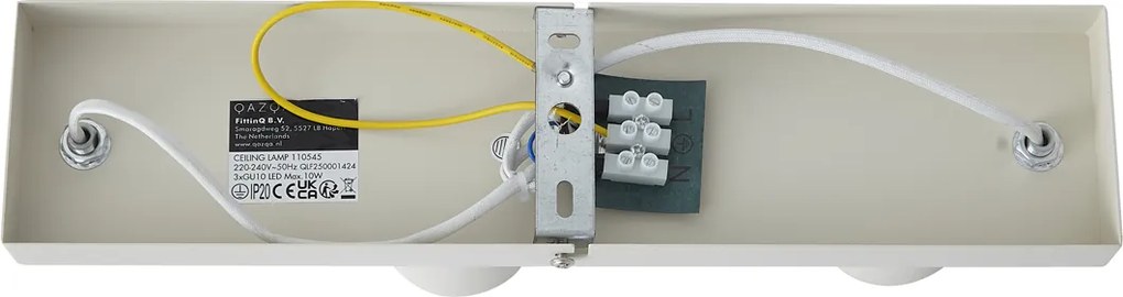 Foco de teto moderno bege 3 luzes ajustável - Jeana