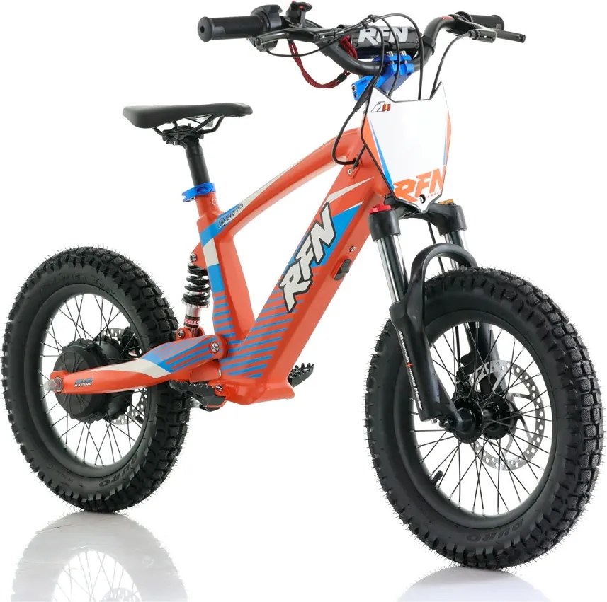 Bicicleta elétrica infantil 350W 16" Roan RXF Evo-S Laranja