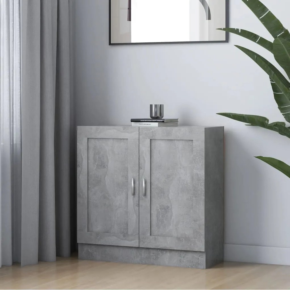 vidaXL Estante 82,5x30,5x80 cm derivados de madeira cinzento cimento