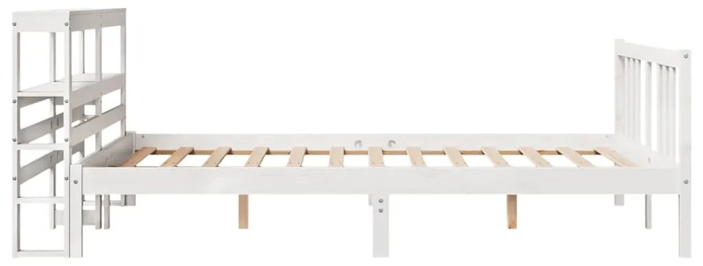 Estrutura de cama c/ cabeceira sem colchão 140x200 cm branco