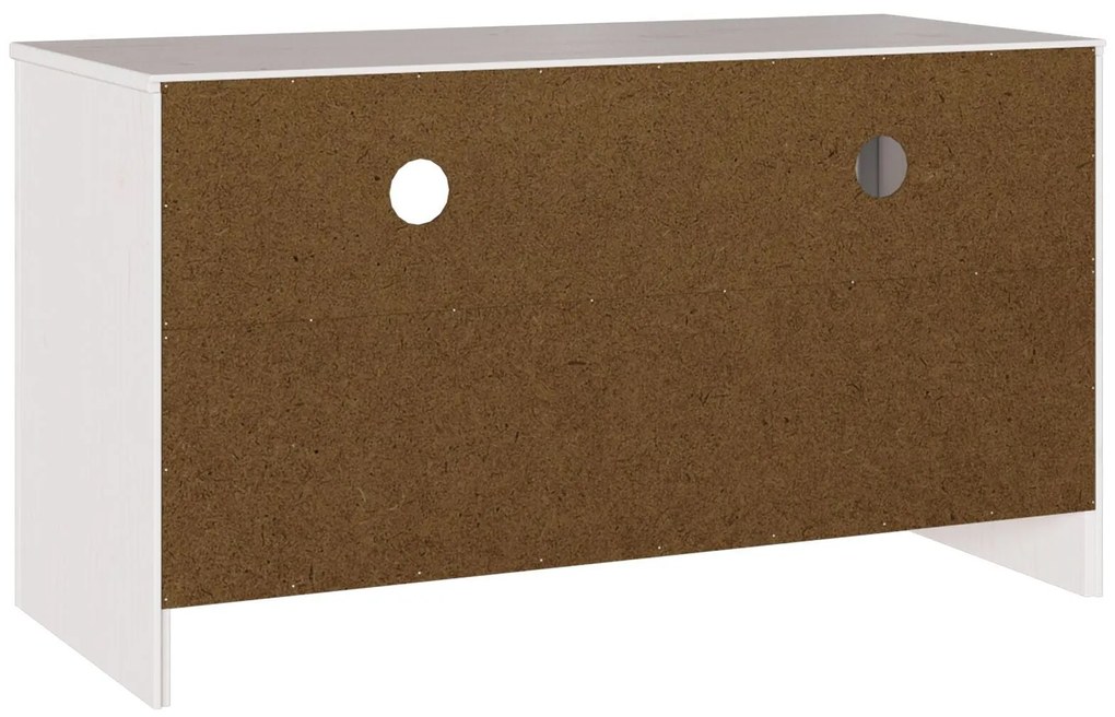 Aparador de TV vidaXL "DRAMMEN" Branco 99x43x55 cm Madeira Sólida de P