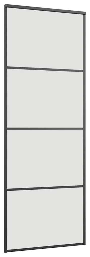Porta deslizante c/ conj. ferragens 76x205cm vidro ESG preto