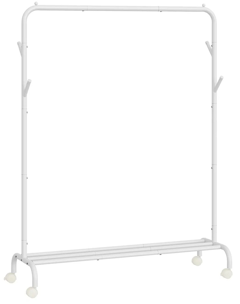 Cabide com rodas 103,5 cm de largura branco