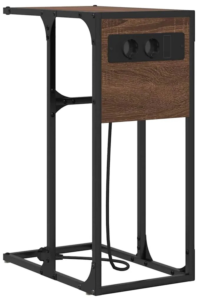 Mesa-de-cabeceira Carvalho castanho 41.5 x 26 x 60.5 cm