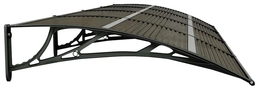 Toldo para porta 350x100 cm policarbonato preto