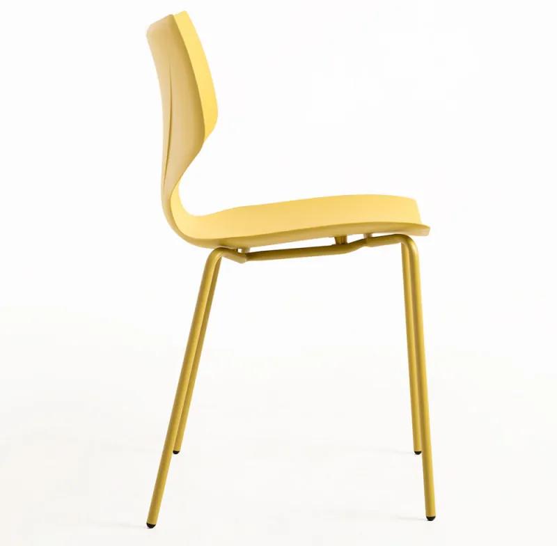 Pack 4 Cadeiras Plecy - Amarelo