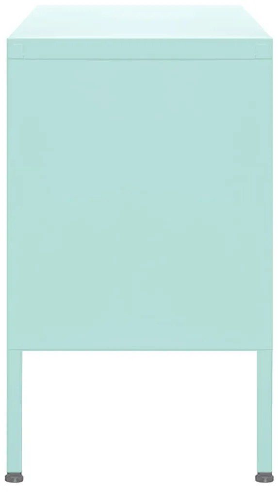 Móvel de TV aço 105x35x50 cm verde-hortelã