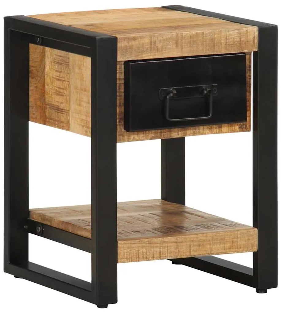 Mesa de cabeceira 35x34x45 cm madeira maciça manga áspera