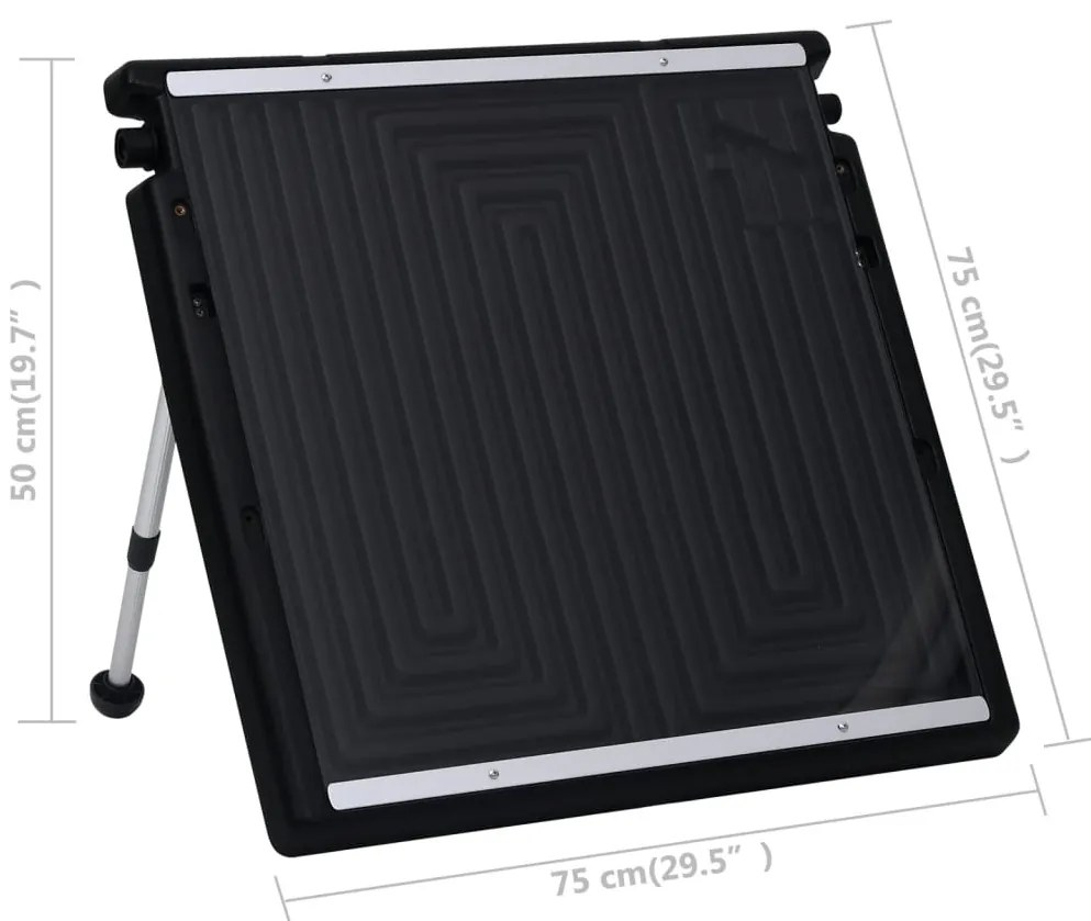 Painel de aquecimento solar para piscina 75x75 cm