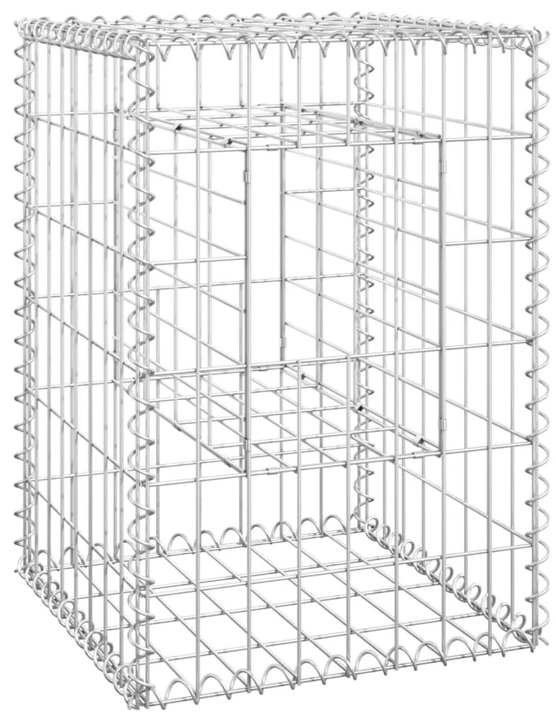 Postes/cestos gabião 2 pcs 40x40x60 cm ferro