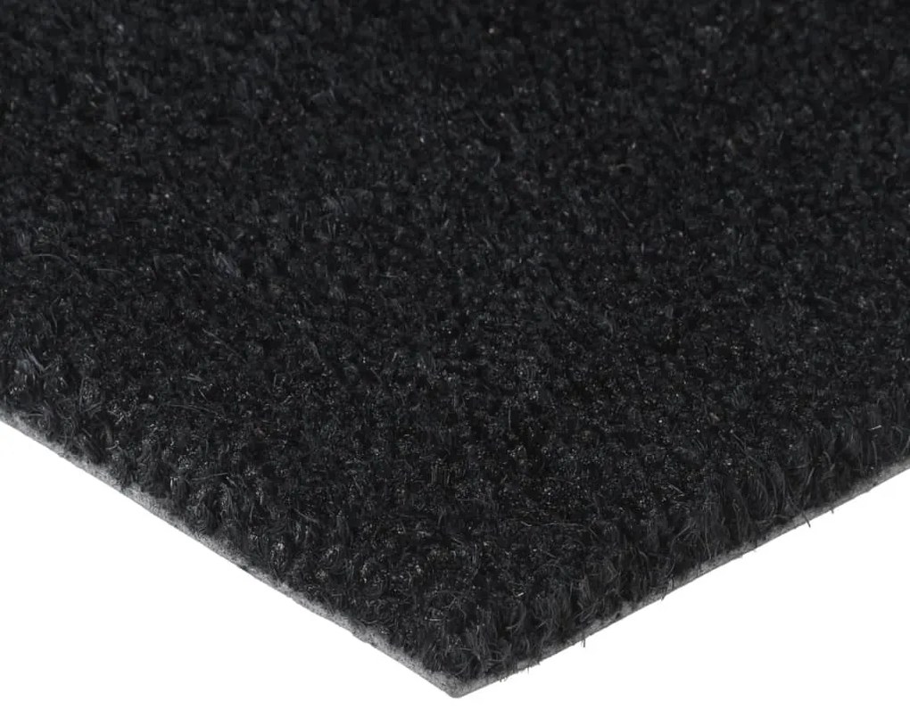 Tapete de porta 90x150 cm fibra de coco tufada preto