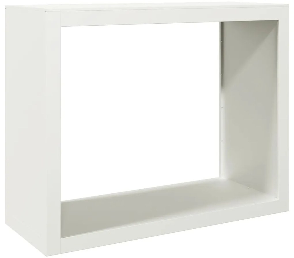 Suporte para lenha 100x40x80 cm aço branco