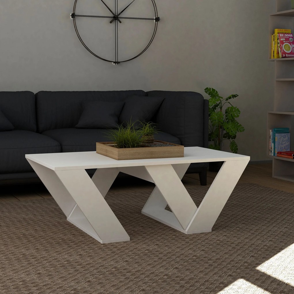 Mesa de Centro Pipra – Branco – 110x40x60 cm
